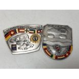 Two German enamelled car badges