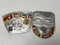 Two German enamelled car badges