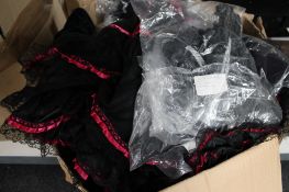 A box of Phaze Clothing -high net satin tops,