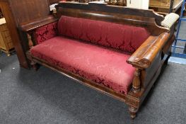 A nineteenth century mahogany settee