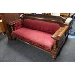 A nineteenth century mahogany settee