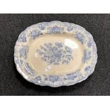 A nineteenth century blue and white meat plate