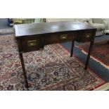 An early twentieth century mahogany leather topped desk