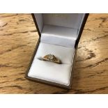 An 18ct gold old-cut diamond solitaire ring,