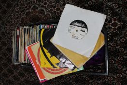 A basket of soul and disco singles