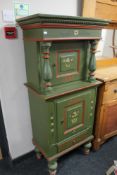 A nineteenth century painted side cabinet