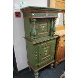 A nineteenth century painted side cabinet