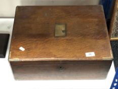 A Victorian mahogany brass bound box