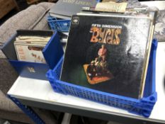 A crate of LP's - The Byrds, Rick Wakeman, Leonard Cohen, Top of the Pops,