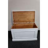 A white painted blanket chest