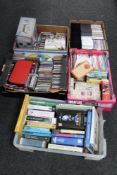 Six boxes of books, maps, CD's,