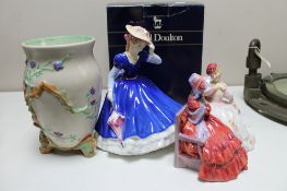 A boxed Royal Doulton figure - Mary HN 3375 together with another Doulton group 'The Gossips' and a