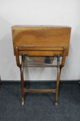 A late Victorian campaign folding table