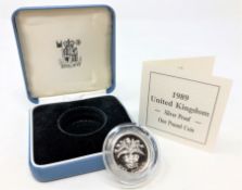 Royal Mint - 1989 United Kingdom silver proof one pound coin