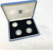 Royal Mint - £1 silver proof set - 1994, 1995, 1996 & 1997.