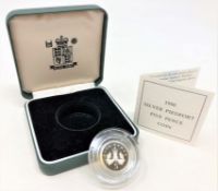 Royal Mint - 1990 silver Piedfort five pence coin