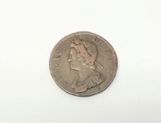 A 1730 half penny