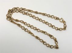 A 9ct gold fancy link necklace, 15.9g.