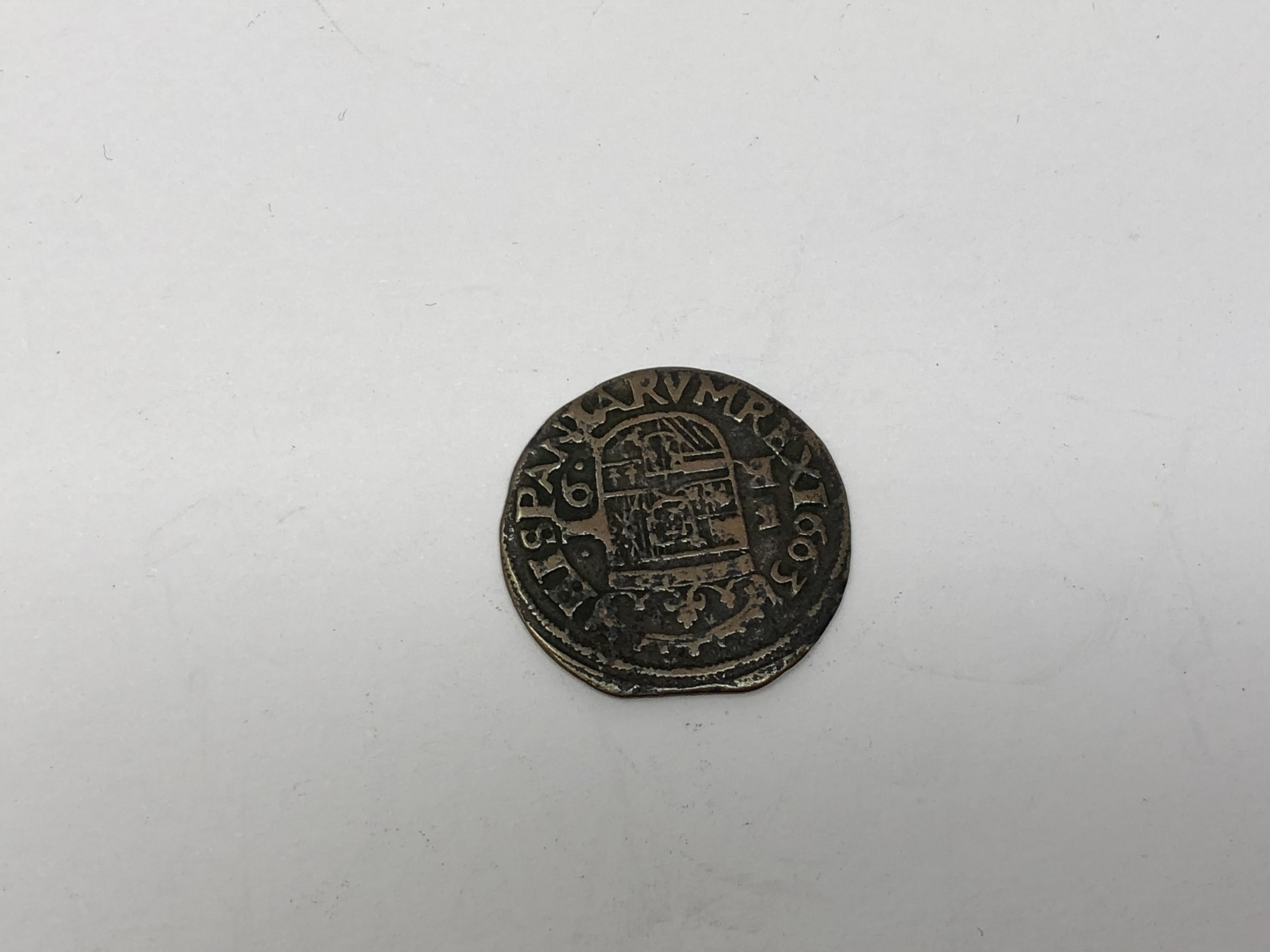 A 1663 Spanish coin - Image 2 of 2