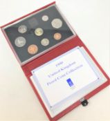 Royal Mint - United Kingdom proof coin collection 1990 (red)