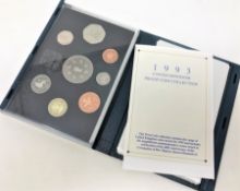 Royal Mint - United Kingdom proof coin collection 1993 (blue)