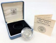 Royal Mint - 1986 United Kingdom silver proof one pound coin