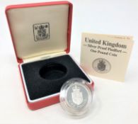 Royal Mint - 1988 United Kingdom silver proof Piedfort one pound coin