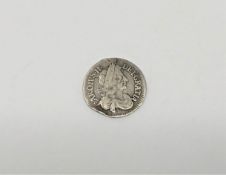 A 1679 three pence coin