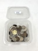 A tub of 19th and 20th century world coins including silver examples; German Deutches Reich,