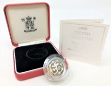 Royal Mint - 1999 United Kingdom silver proof Piedfort one pound coin