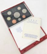 Royal Mint - United Kingdom proof coin collection 1993 (red).