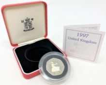 Royal Mint - 1997 United Kingdom silver proof Piedfort fifty pence coin