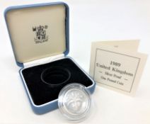 Royal Mint - 1989 United Kingdom silver proof one pound coin