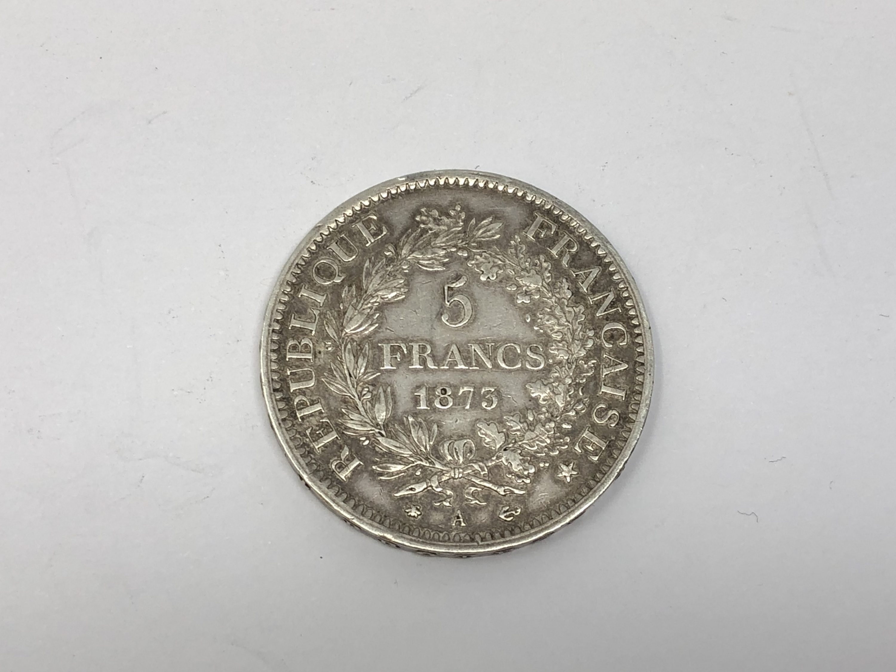An 1873 5 Francs - Image 2 of 2