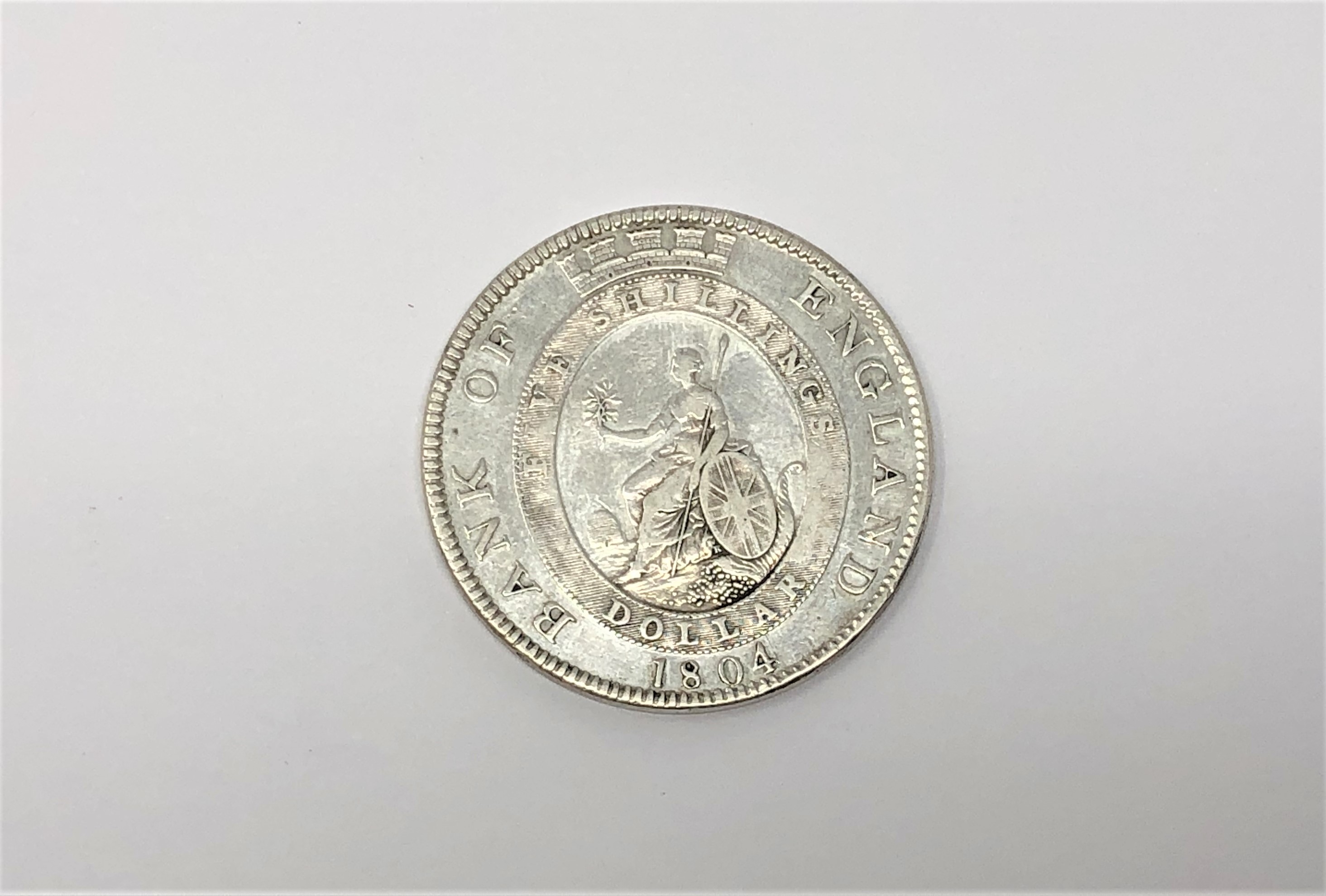 A George III five shilling dollar 1805, monarch bust to front, - Image 2 of 2
