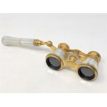 A pair of mother of pearl opera glasses