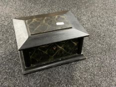 A Victorian ebonised jewellery box