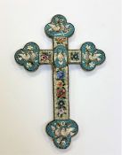 A 19th century Italian micro mosaic crucifix