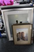 A Vettriano style print, decorative pictures and prints, watercolour depicting St.