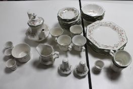 A quantity of Johnson brothers green floral tea and dinner ware