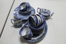 A quantity of blue and white Spode Italian and other blue and white china