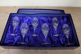 A Royal Doulton crystal glass set in box