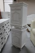 A pair of painted classical style bedside chests CONDITION REPORT: 48cm wide by