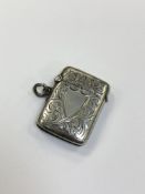 An Edwardian silver vesta,