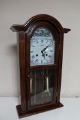 A reproduction mahogany Highlands wall clock - Unsold,