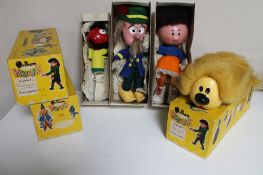 Four Pelham puppets - Florence, Dougal,