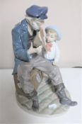 A Lladro figure - Sailor with child