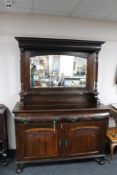 A Victorian mahogany mirror backed sideboard