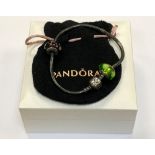A Pandora silver charm bracelet