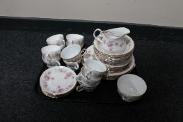 A tray of Duchess june bouquet tea china